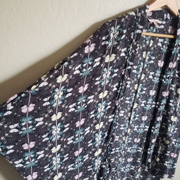 Victoria's Secret Butterfly Print Open Front Kimono Cover Up Sz XS/S Multicolor - Picture 6 of 9